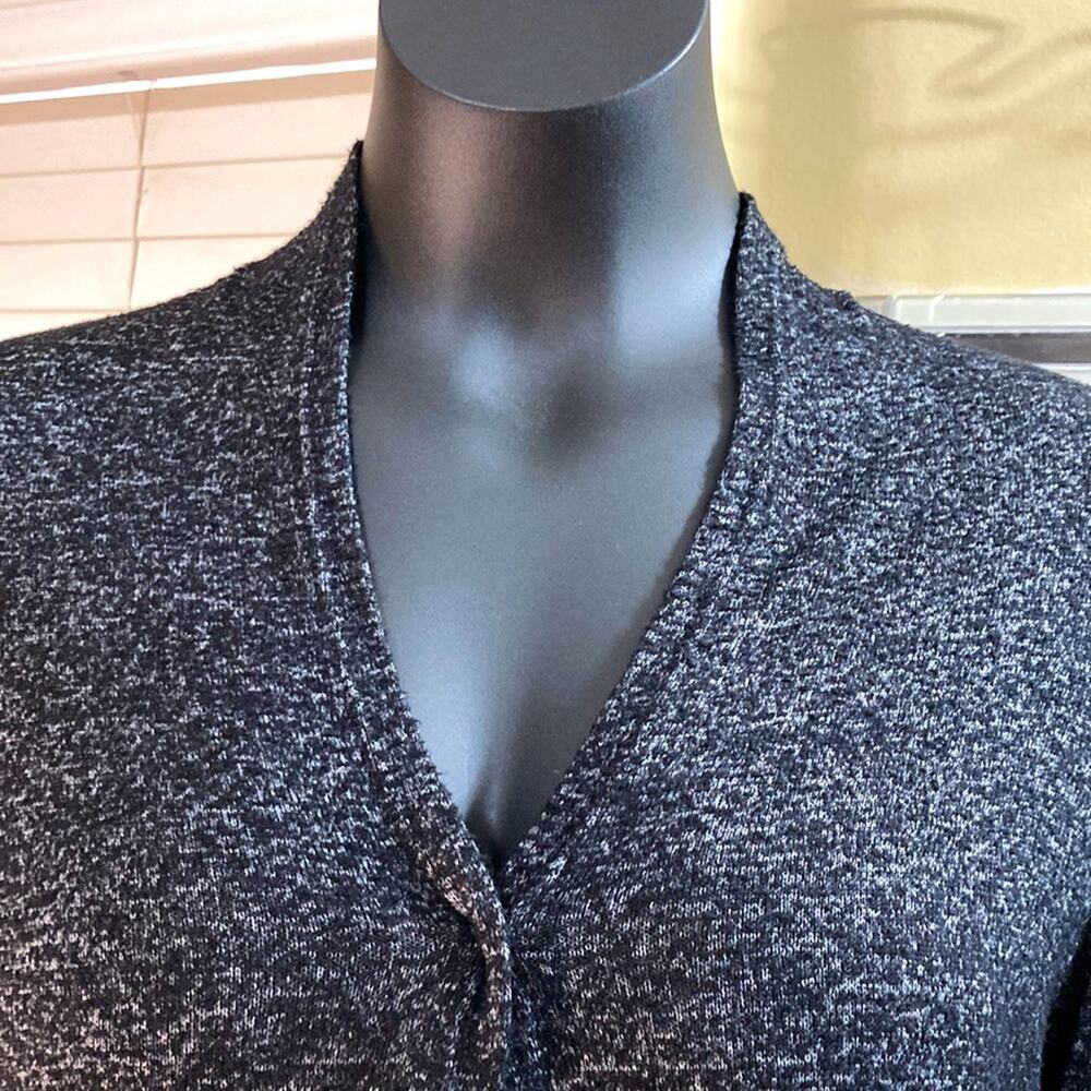 Mix Color Block Open Front Cardigan. Long Sleeve … - image 2